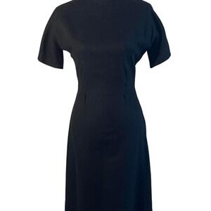 Black midi dress Enchanted in France size XS women with a fitted silhouette
